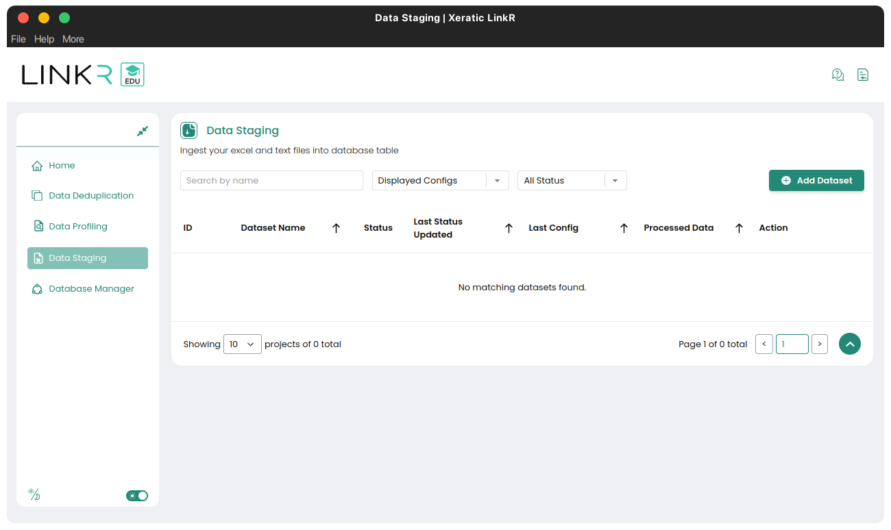 Staging data