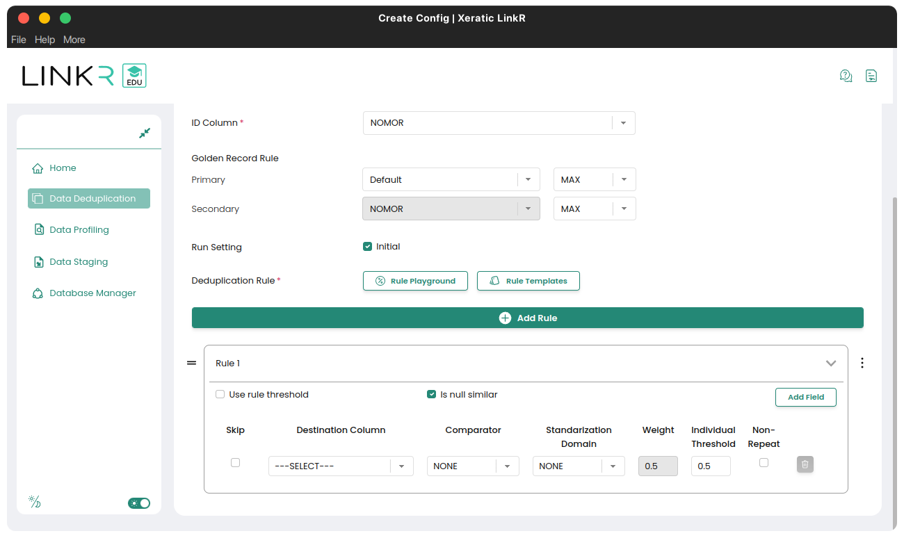 Linkr bio. Deduplication.